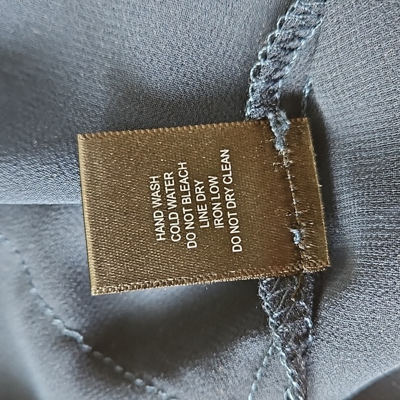 Double Zero Sheer Navy Dress With Slip, Size S - Picture 9 of 12